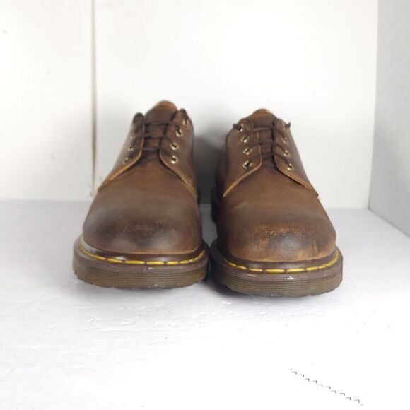 Dr Martens Men's 1561/59 VTG US12 Uk11 Brown Leather 4 Eyelet Oxford Shoes - Picture 4 of 16